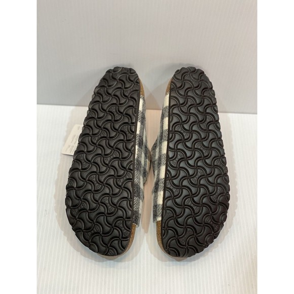 Birkenstock Arizona Shearling Lined Wool White Plaid Women's Size 40 US 9 - Picture 7 of 9